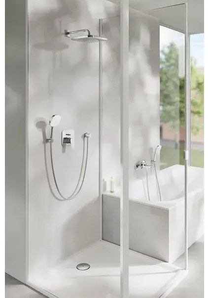 Baterie cada-dus incastrata Grohe Cubeo crom lucios fara corp ingropat