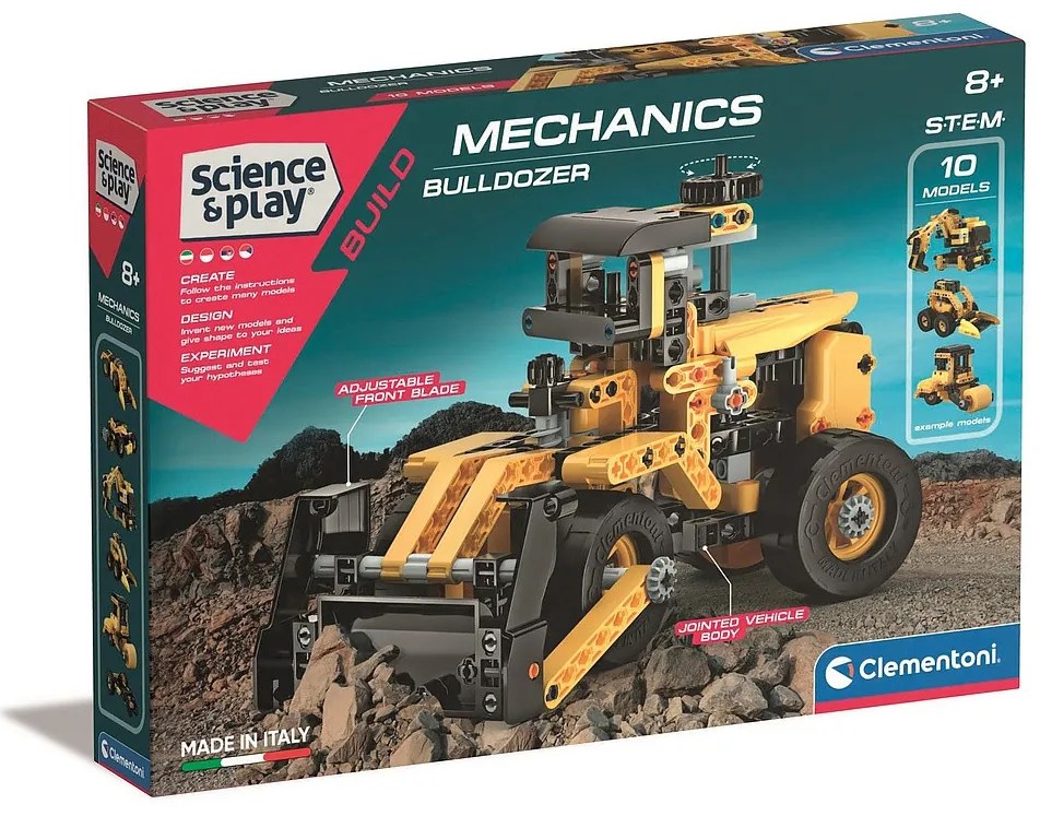 Vehicul Mechanics Buldozer 10 în 1 Jucărie de Construcție Clementoni