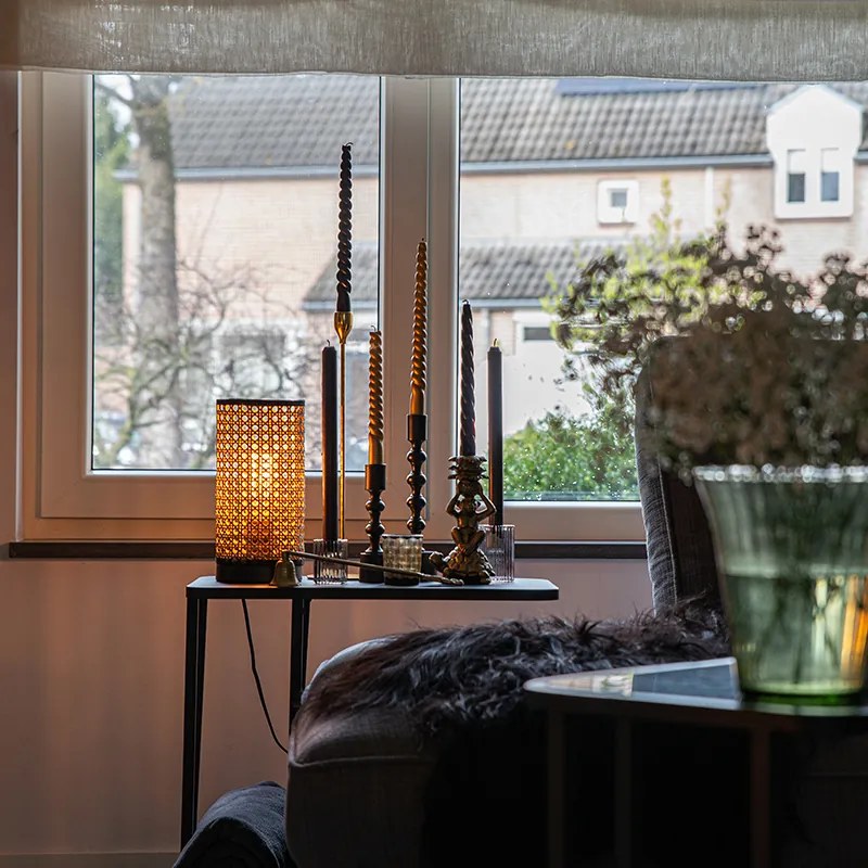 Lampă de masă rustică din ratan - Kata