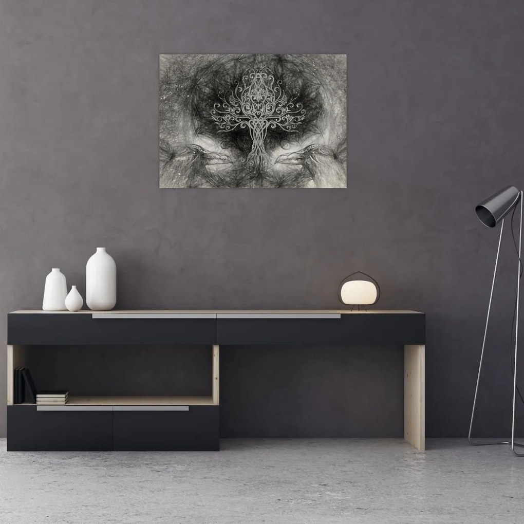 Tablou pe sticlă - Copacul vieții (70x50 cm)