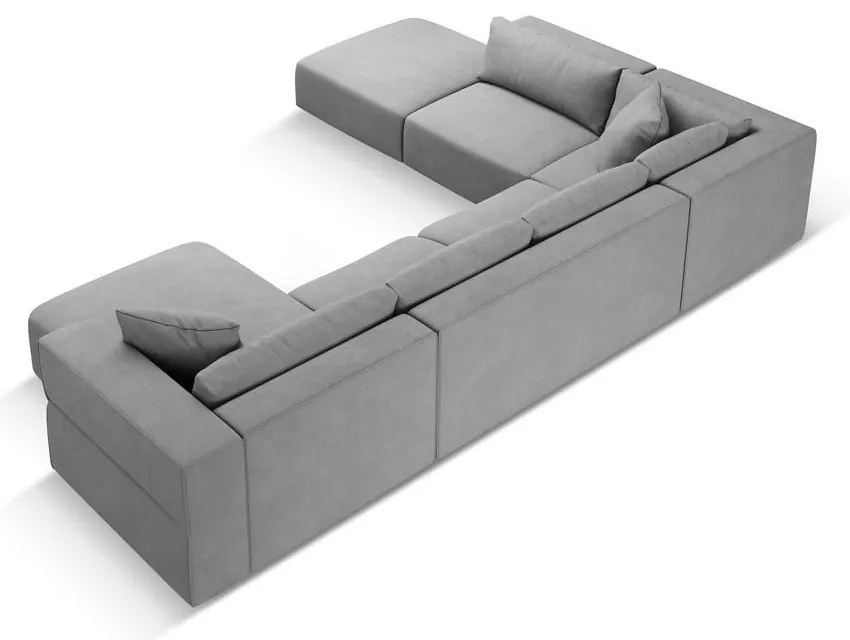 Colțar gri deschis (cu colț pe partea stângă /în formă de "U") Esther – Milo Casa