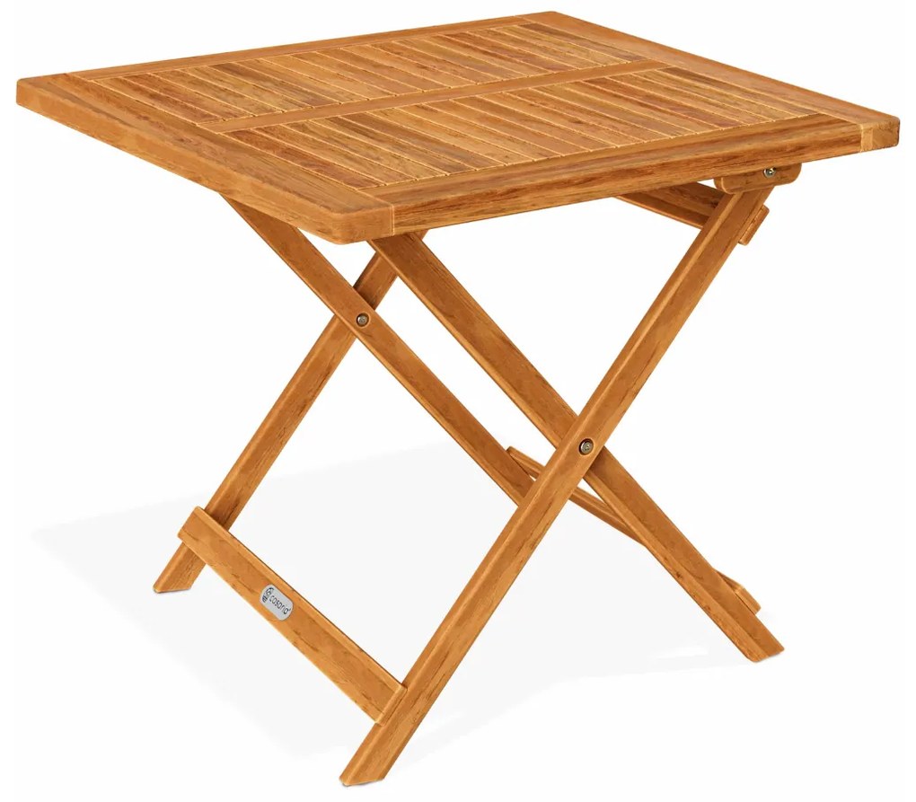 Măsuță de lemn ALEK, 70x70x73cm, maro Casaria