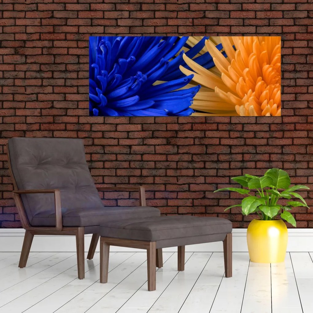 Tablou detailat cu flori (120x50 cm)