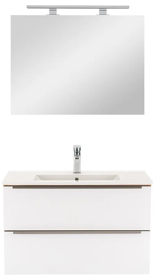 Mobilier complet de baie Vario Trim 80 stejar-alb