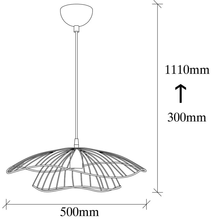 Lustră Opviq lights Tel, ø 50 cm, negru