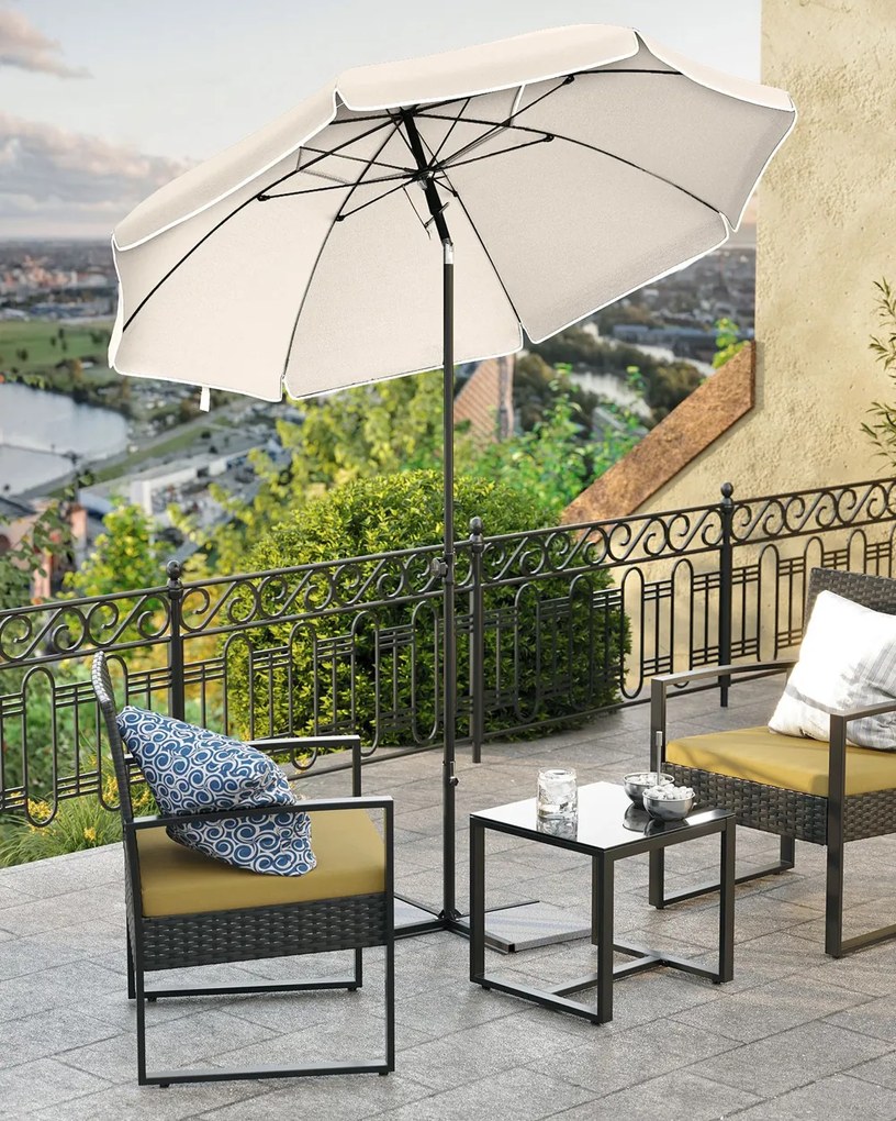 Umbrelă SOLARA, Ø200 cm, bej SongmicsHome