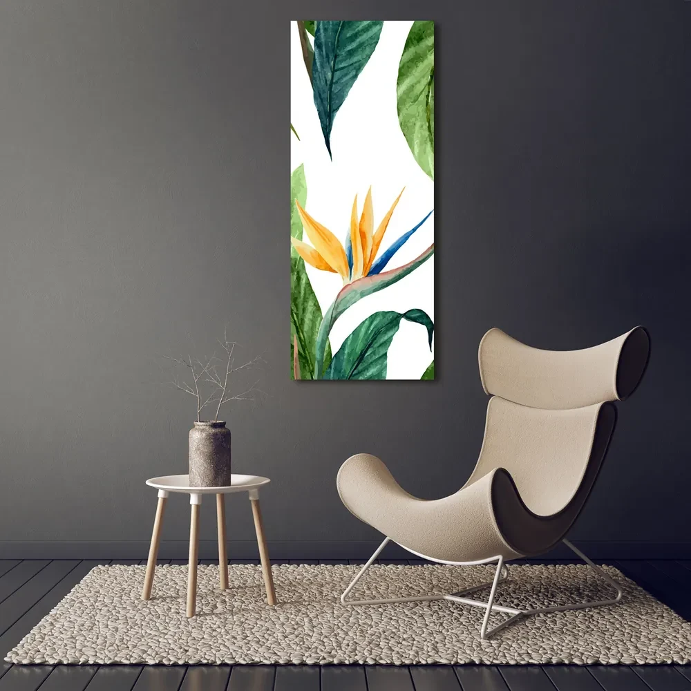 Tablou pe pe sticlă Strelitzia reginae