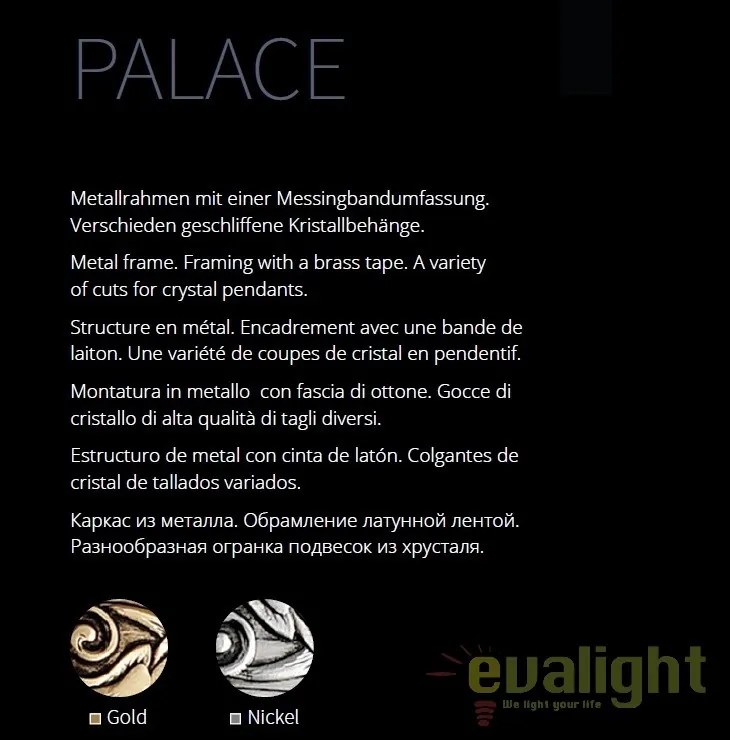 Lustra cristal design elegant diam.100cm Palace MYDIA890-CL-18-G