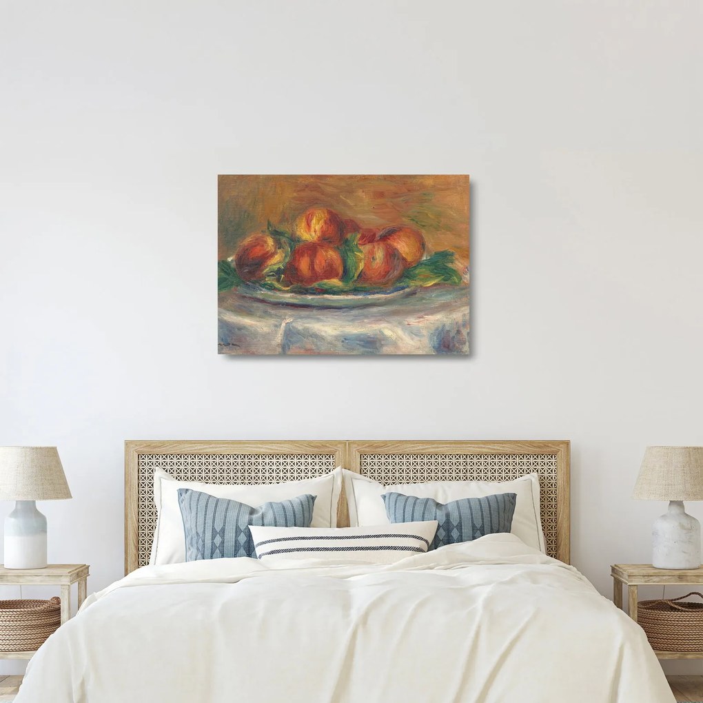 Tablou pe sticlă - Auguste Renoir, Peaches on a Plate, reproducere (70x50 cm)