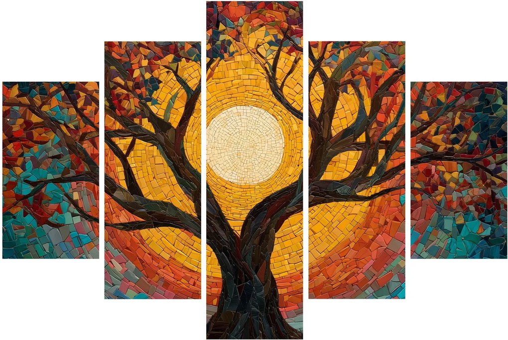 Tablou - Soarele în coroana arborelui vieții (150x105 cm)