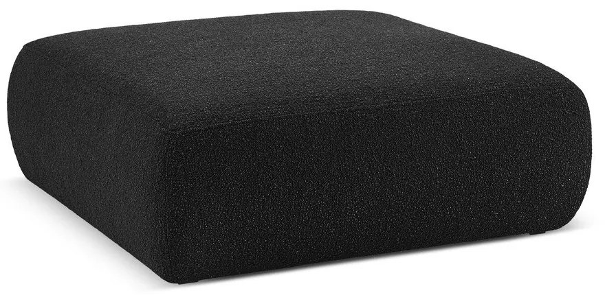 Taburet negru cu tapițerie din stofă bouclé Molino – Micadoni Home