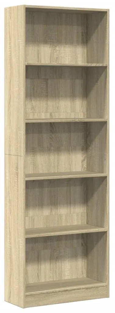 857823 vidaXL Bibliotecă, stejar sonoma, 60x24x176 cm, lemn prelucrat