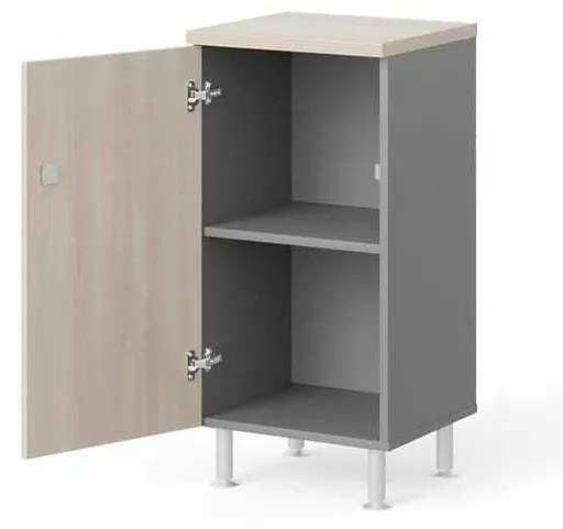 Dulap scurt Manager LUX 45 x 43 x 93 cm, stânga, salcâm deschis / gri