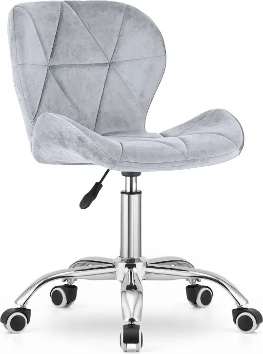 OFERTA Scaun de birou gri deschis AVOLA VELVET calitate II