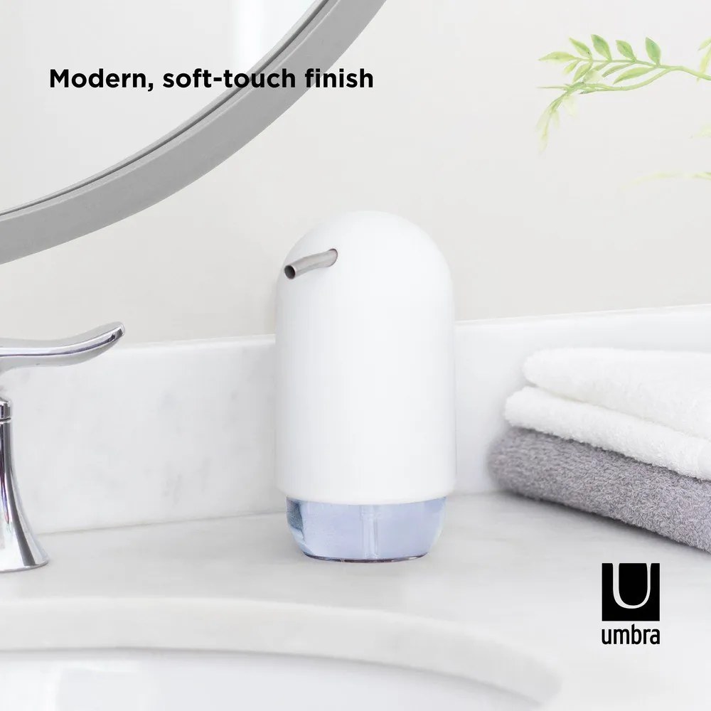 Dozator de săpun lichid alb din plastic 230 ml Touch – Umbra