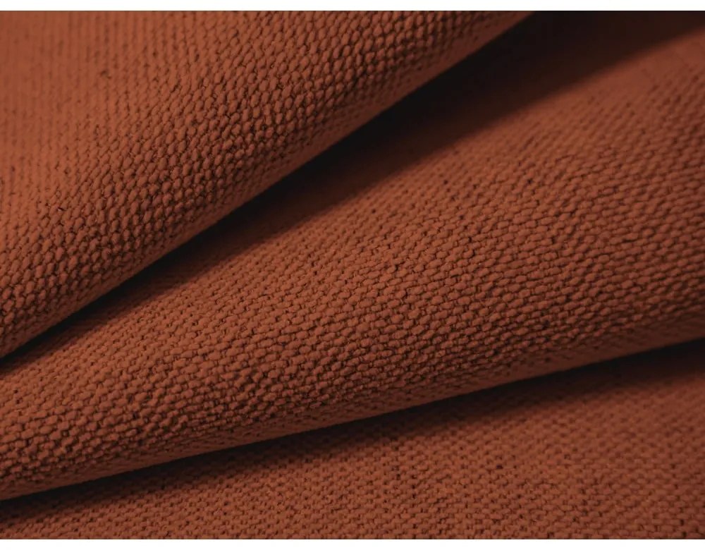 Pat matrimonial cărămiziu tapițat cu spațiu de depozitare cu somieră 200x200 cm Campi – Cosmopolitan Design