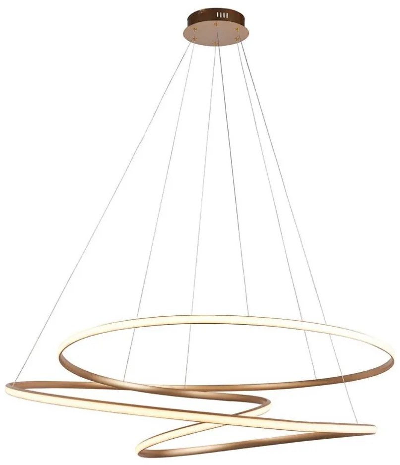 Endon 97645 - Lustră LED dimerizabilă pe cablu TWIRL LED/131W/230V 3000K, auriu