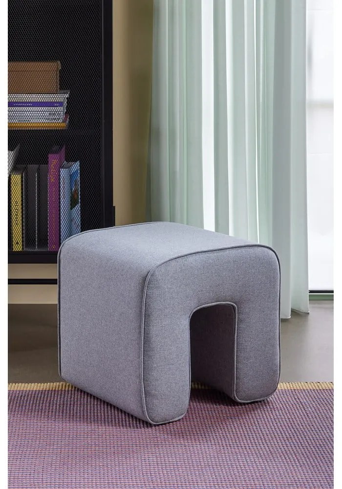 Taburet gri Sculpture – Hübsch