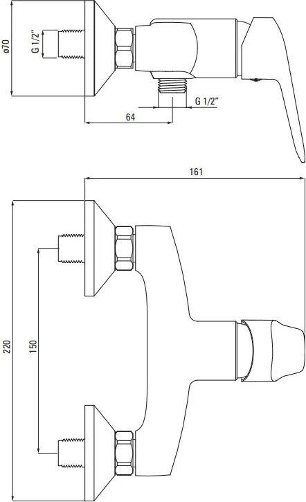 Boro robinet dus finisaj negru BMO_N40M