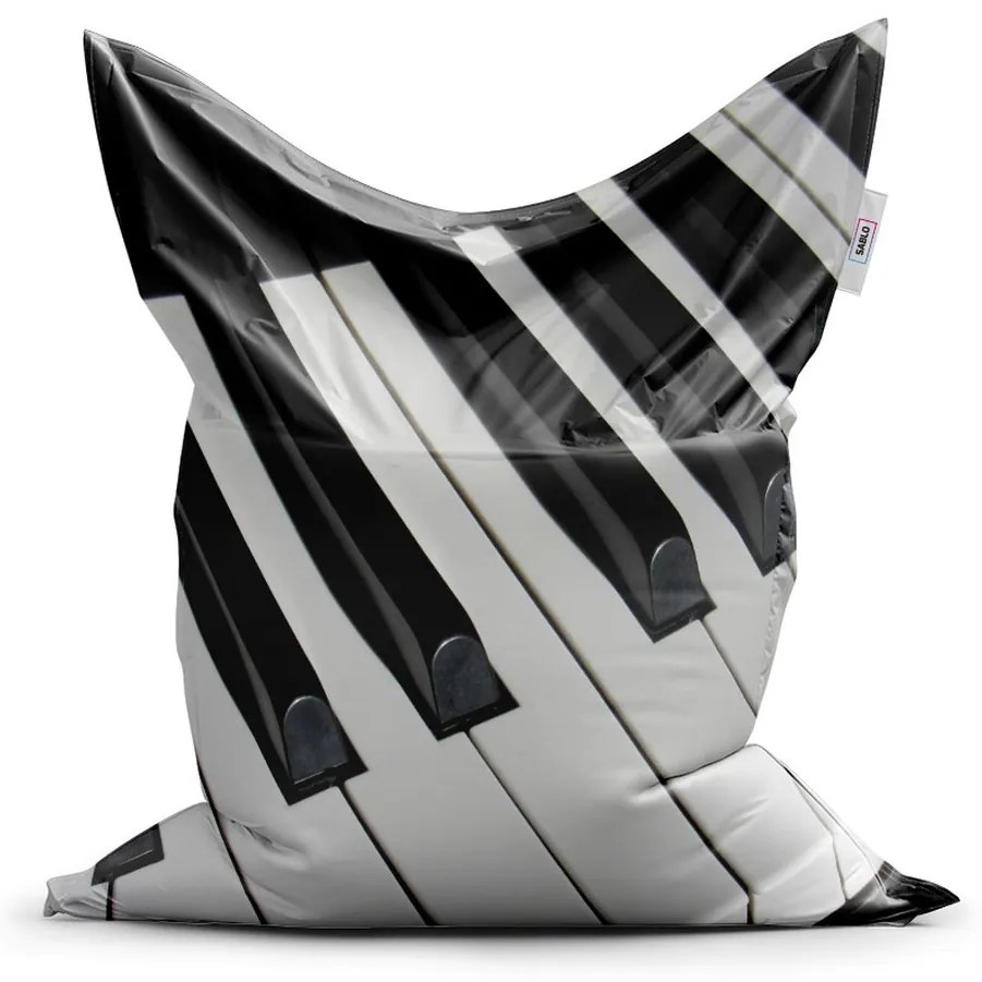 Sac de șezut Classic clape de pian - pentru copii, negru / alb