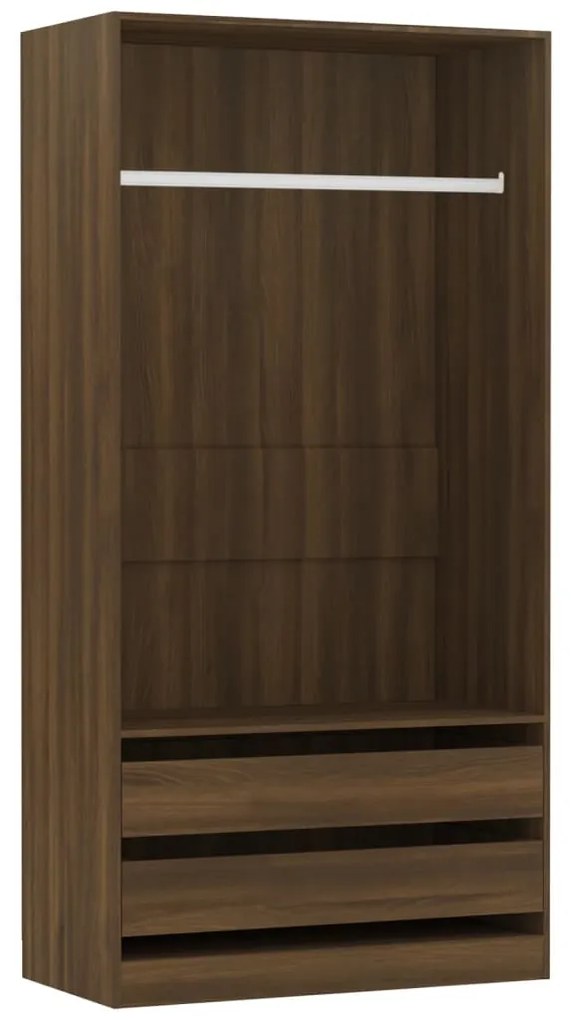 815347 vidaXL Șifonier, stejar maro, 100x50x200 cm, lemn prelucrat