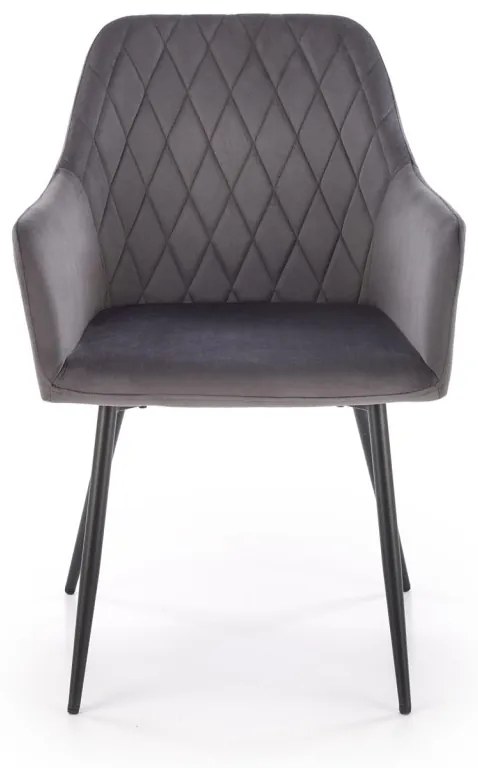 Scaun K558 velvet gri