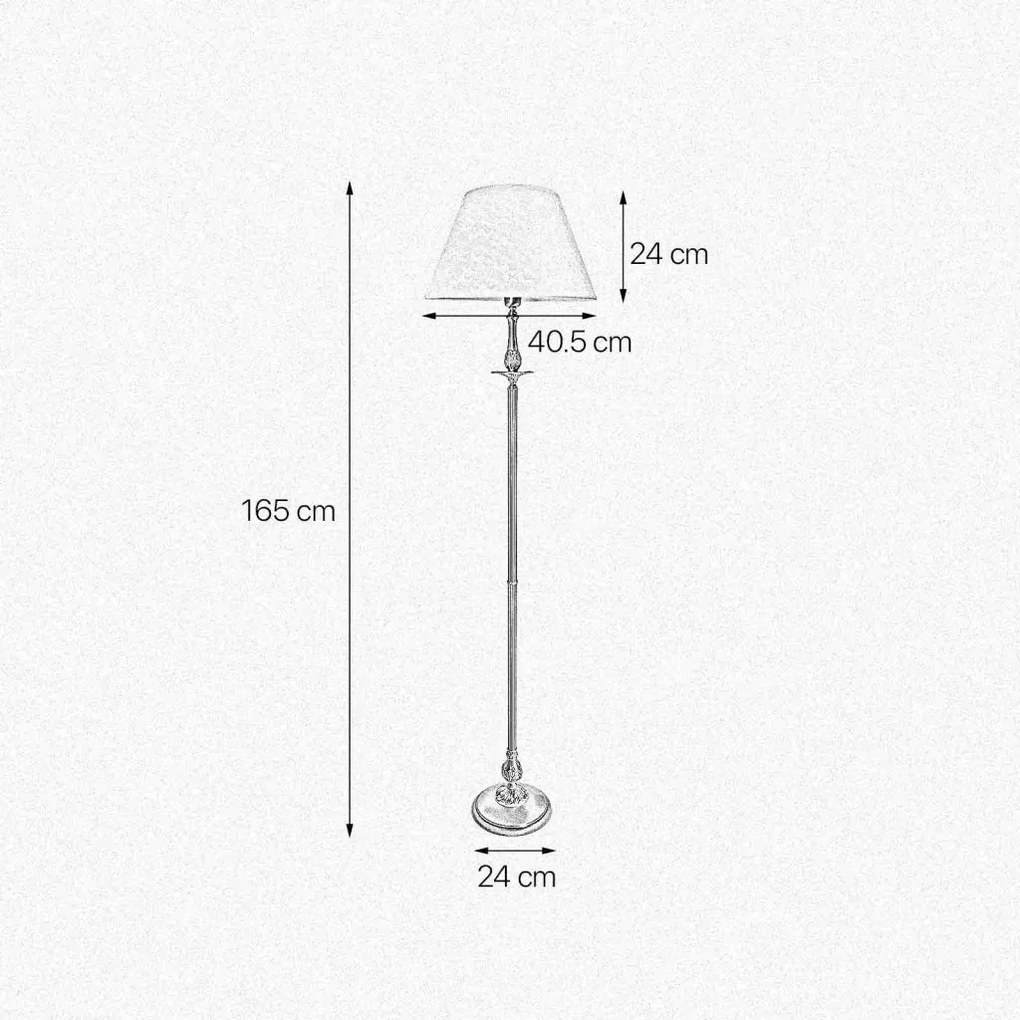 Lampadar, Lampa de podea din alama design italian Angelica