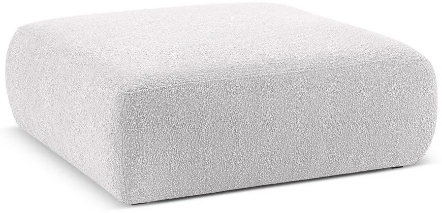 Taburet gri deschis cu tapițerie din stofă bouclé Molino – Micadoni Home