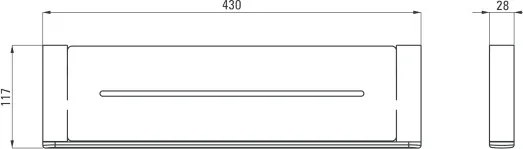 Etajera&suport cosmetice seria Nero ADR_N511