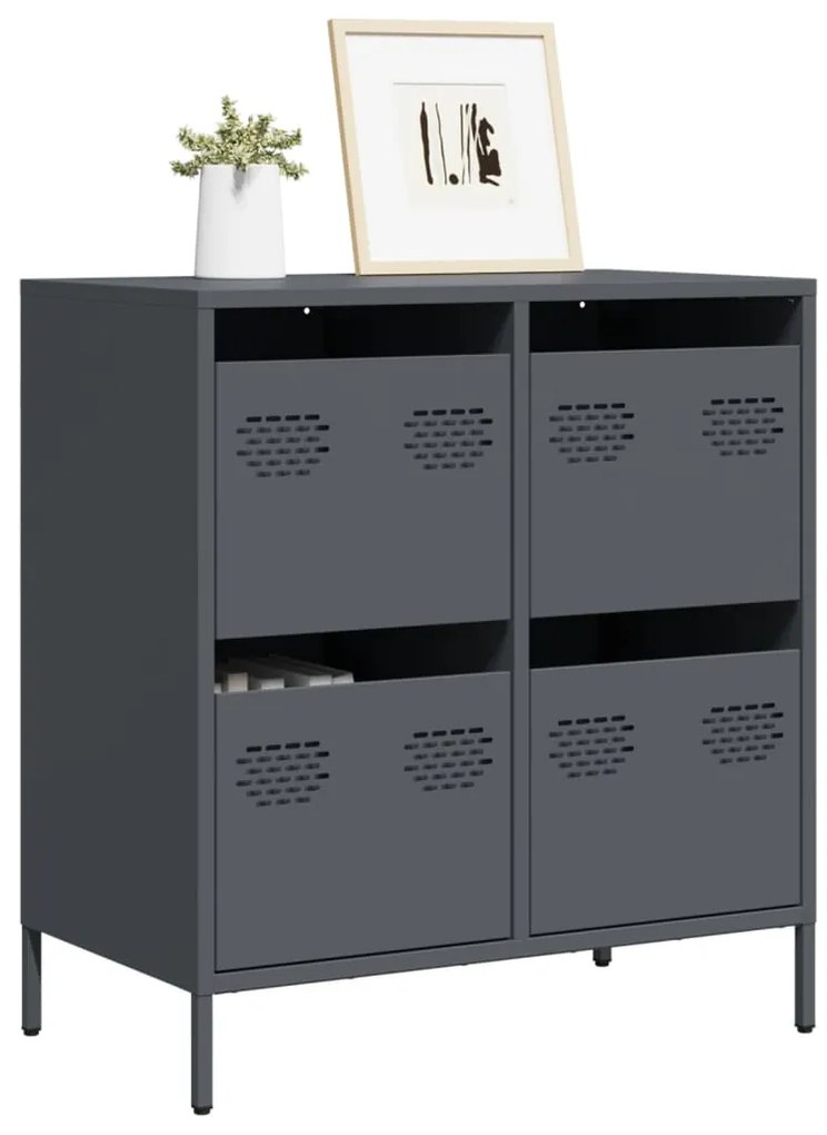 vidaXL Dulap, antracit, 68x39x73,5 cm, oțel laminat la rece
