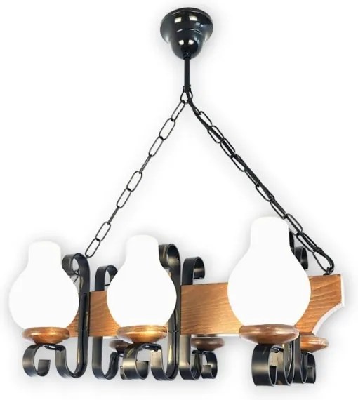 Lustră pe lanț Brilagi QUEEN 6xE14/40W/230V fag/nuc