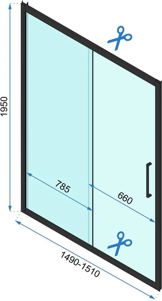 Cabina dus Rapid Slide 160x90 cm crom