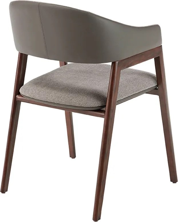 Scaun cu brate tapitat design italian Nogal