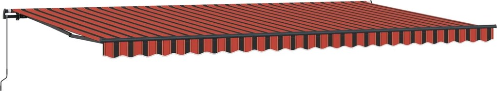 vidaXL Cortina Retractabilă Manual portocaliu și maro 600 × 300 cm