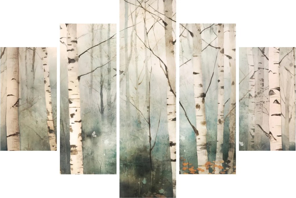 Tablou - Desenarea unui model de pădure (150x105 cm)