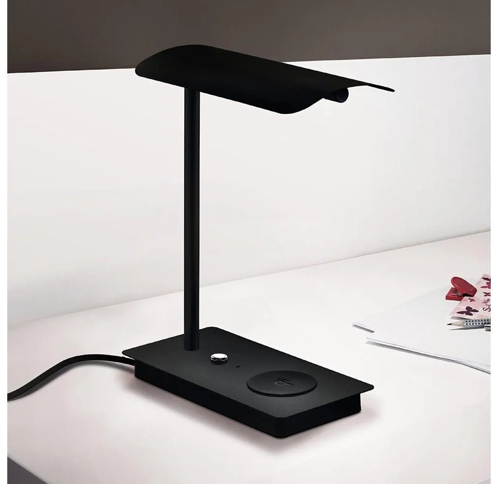 Eglo 99829 - Lampă de birou LED ARENAZA, tactilă și reglabilă, LED/5,8W/230V, neagră