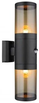 Aplica exterior cu senzor 2 becuri E27 Xeloo 32014-2BSS Globo