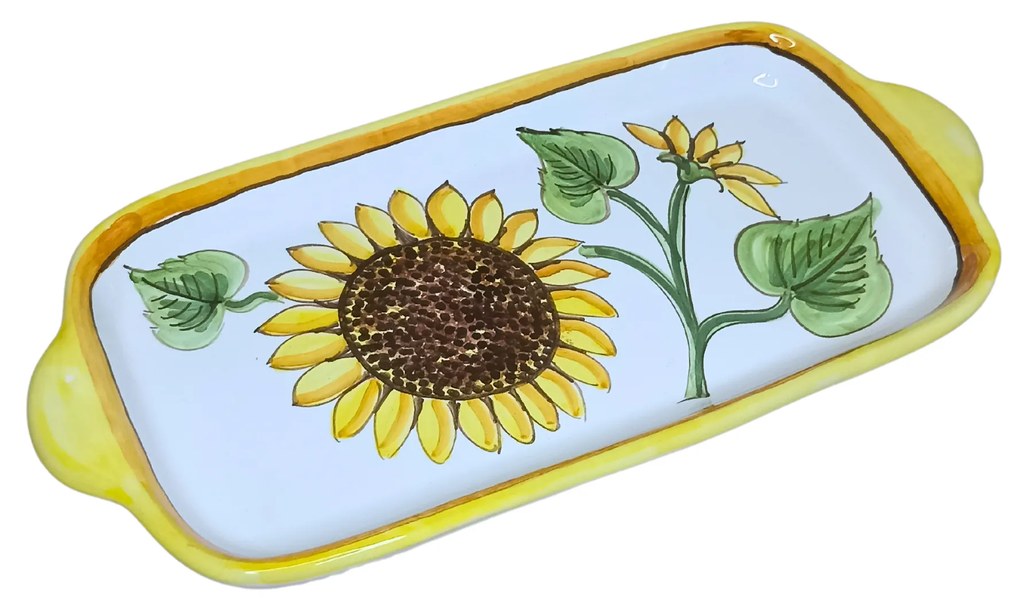 Set ceramică servit ceai/cafea model Floarea Soarelui