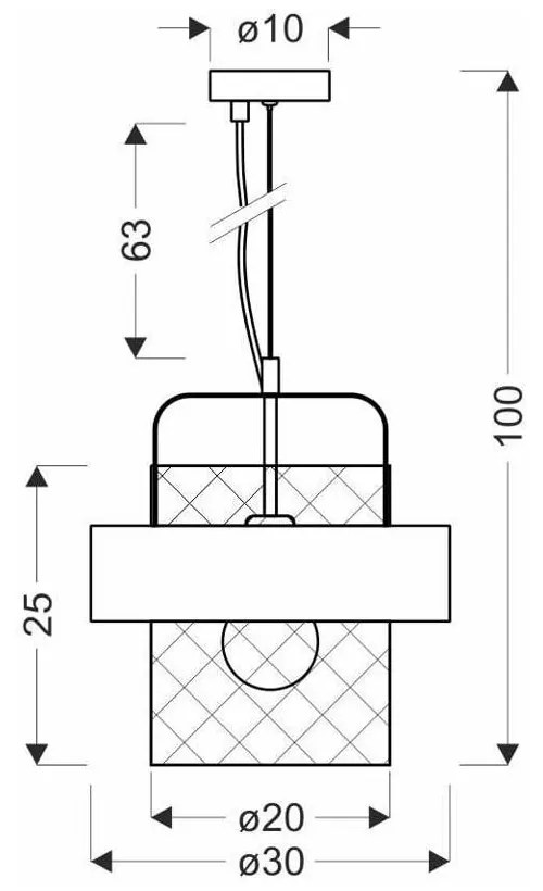 Lustră negru-arămiu din metal ø 30 cm Fiba – Candellux Lighting