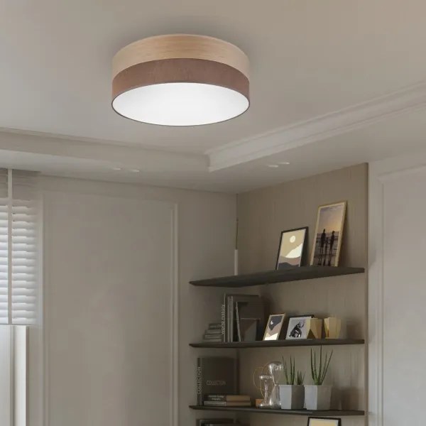 Plafonieră LED SIRJA WOOD LED/36W/230V d. 45 cm maro/stejar