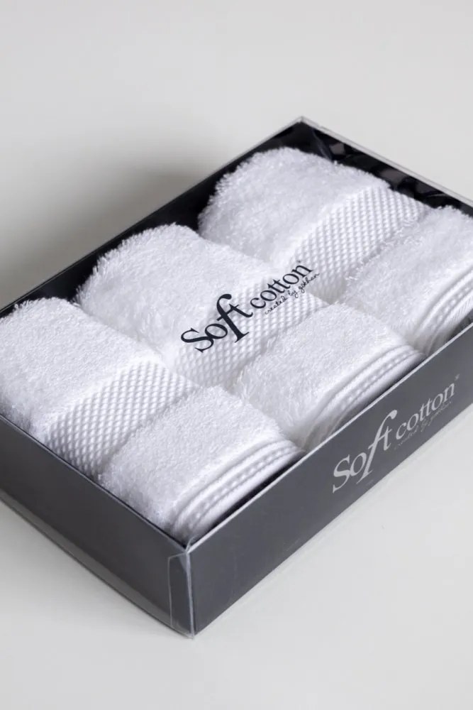 Set cadou prosoape mici DELUXE, 3 buc Alb / White