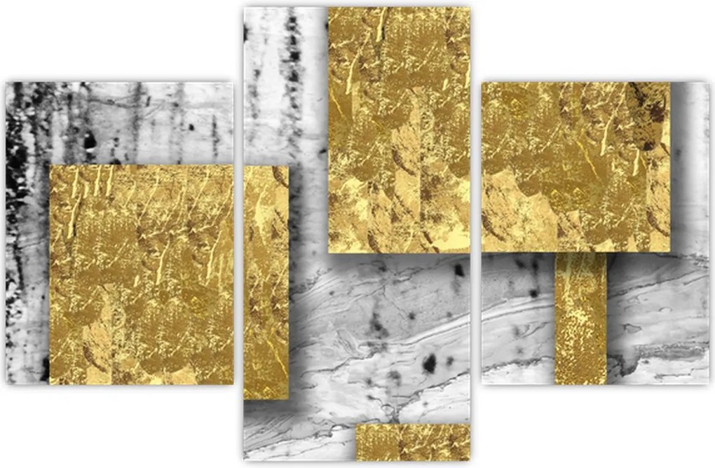 Tablou - Pătrate de aur N⁰3 (90x60 cm)