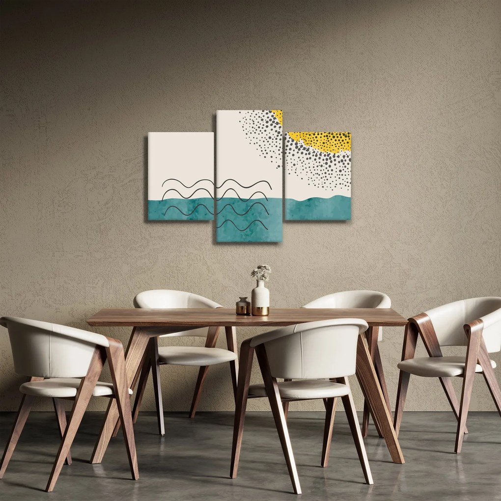 Tablou - pictură abstractă de plajă N⁰1 (90x60 cm)