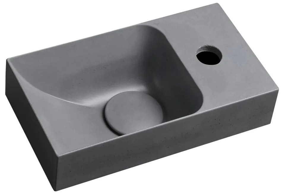 Chiuvetă mică pentru WC gri din beton 31x17 cm Piccolino – Sapho