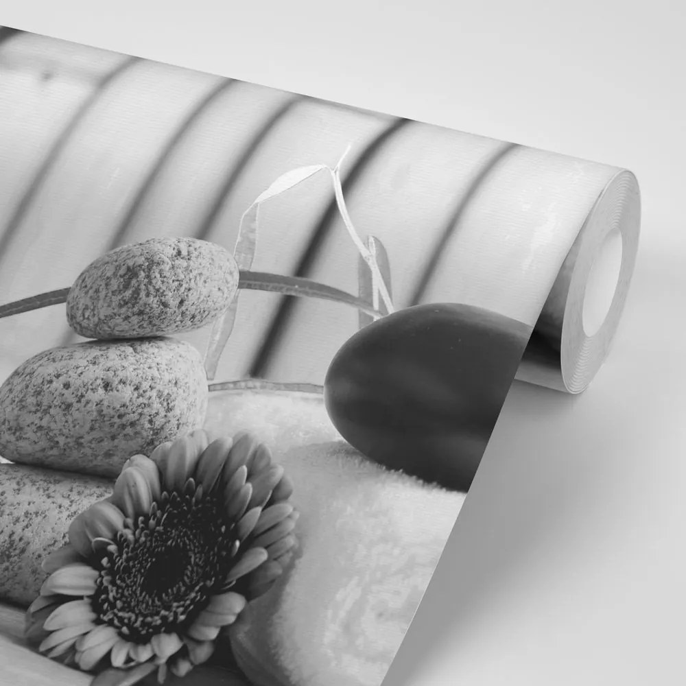 Fototapet wellness natura moartă în alb-negru