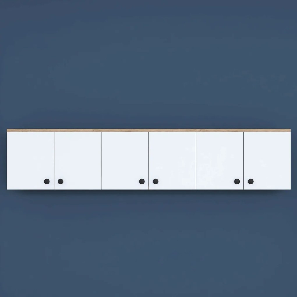 Dulap multifunctional, Hanah Home, EA103, 179.6x43.6x37.5 cm, Nuc/Alb