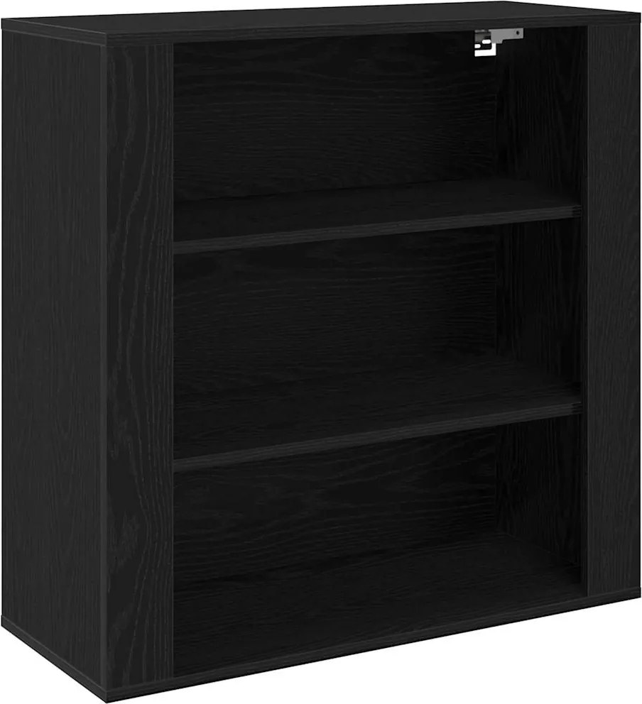 vidaXL Dulap de perete Stejar Negru 80 x 33 x 80 cm Lemn compozit