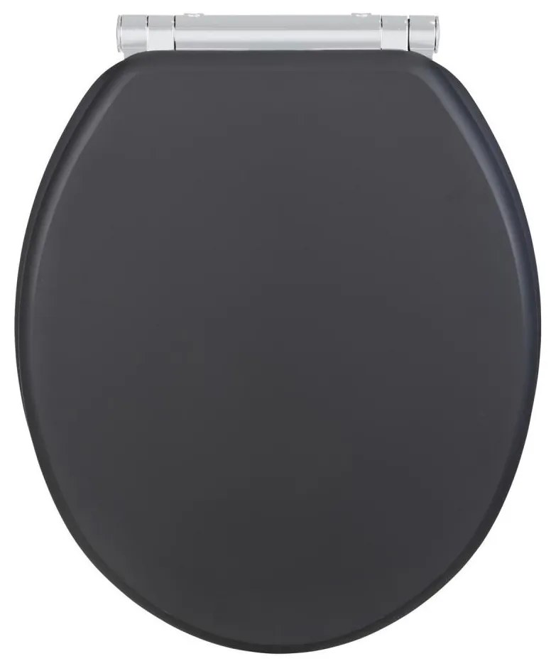 WENKO 25218100 - Capac WC MORRA, 35 x 42 cm, antracit/argintiu