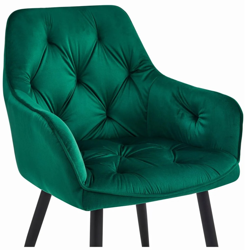 Scaun de masa JORK VELVET, verde inchis