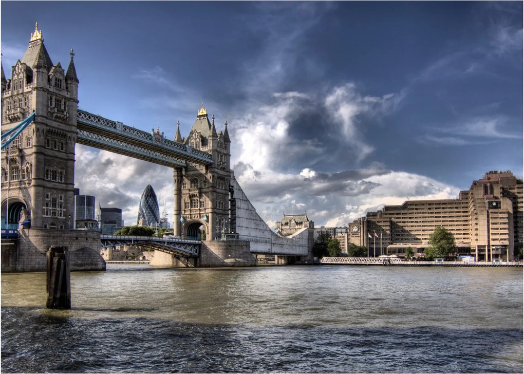 Tablou pe sticlă - Tower Bridge din Londra (70x50 cm)